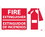 NMC 10" X 18" Vinyl Safety Identification Sign, Fire Extinguisher Extintor De Incendios, Price/each