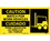 NMC 10" X 18" Vinyl Safety Identification Sign, Caution Watch For Work Vehicle Cuidado T, Price/each