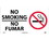 NMC 10" X 18" Vinyl Safety Identification Sign, No Smoking No Fumar, Price/each