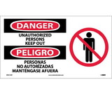 NMC SPSA136 Danger Keep Out Sign - Bilingual