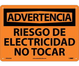 NMC SPW500 Warning Risk Of Electricity Do Not Touch Sign - Spanish