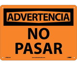 NMC SPW81 Warning No Trespassing Sign - Spanish