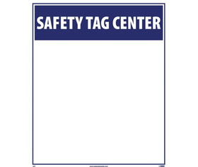 NMC STC Safety Tag Center, RIGID PLASTIC .085, 24" x 20"