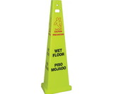 NMC TFS301 Wet Floor Bilingual Trivu 3-Sided Safety Cone, PLASTIC, 40