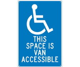 NMC TM104 This Space Is Van Accessible Sign
