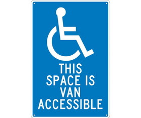 NMC TM104 This Space Is Van Accessible Sign