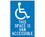 NMC 12" X 18" Aluminum Safety Identification Sign, This Space Is Van Accessible, Price/each