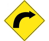 NMC TM112 Right Arrow Traffic Sign, Heavy Duty Aluminum, 24