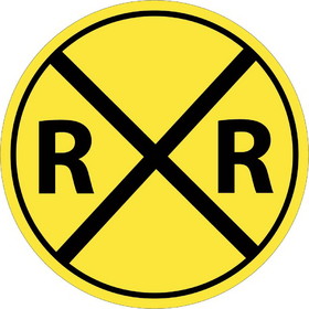NMC TM118 Railroad Crossing Sign, Heavy Duty Aluminum, 30" x 30"