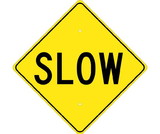 NMC TM120 Slow Traffic Sign, Heavy Duty Aluminum, 24