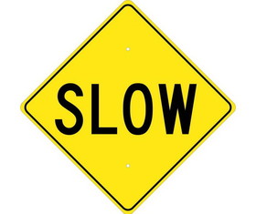 NMC TM120 Slow Traffic Sign, Heavy Duty Aluminum, 24" x 24"