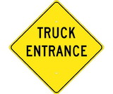 NMC TM122 Truck Entrance Traffic Sign, Heavy Duty Aluminum, 24