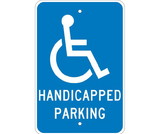 NMC TM146 Handicapped Parking Sign, Heavy Duty Aluminum, 18
