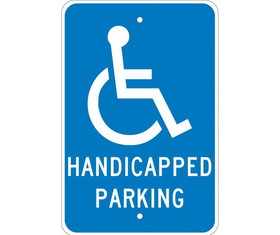 NMC TM146 Handicapped Parking Sign, Heavy Duty Aluminum, 18" x 12"