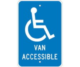 NMC TM147 Van Accessible Sign, Heavy Duty Aluminum, 18