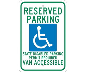 NMC TM148 Reserved Parking Permit Required Sign, Heavy Duty Aluminum, 18" x 12"