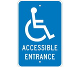 NMC TM149 Accessible Entrance Sign, Heavy Duty Aluminum, 18