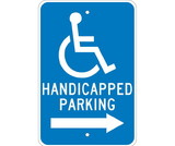 NMC TM153 Handicapped Parking Sign, Heavy Duty Aluminum, 18