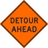 NMC TM176 Detour Ahead Sign, Heavy Duty Aluminum, 30