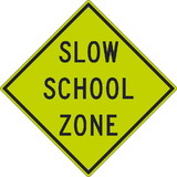 NMC TM177 Slow School Zone Sign, Heavy Duty Aluminum, 30