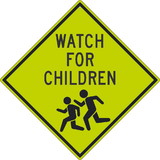 NMC TM184 Watch For Children Sign, Heavy Duty Aluminum, 30