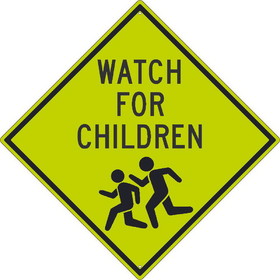 NMC TM184 Watch For Children Sign, Heavy Duty Aluminum, 30" x 30"
