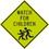 NMC TM184 Watch For Children Sign, Heavy Duty Aluminum, 30" x 30", Price/each