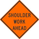 NMC TM186 Shoulder Work Sign, Heavy Duty Aluminum, 30