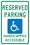 NMC 18" X 12" Aluminum Safety Identification Sign, Reserved Parking Van Accessible, Price/each