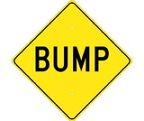 NMC TM207 Bump Traffic Sign, Heavy Duty Aluminum, 24