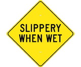 NMC TM212 Slippery When Wet Sign, Heavy Duty Aluminum, 24