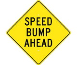 NMC TM214 Speed Bump Ahead Sign, Heavy Duty Aluminum, 24
