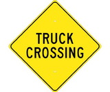 NMC TM217 Truck Crossing Sign, Heavy Duty Aluminum, 24