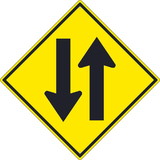 NMC TM238 Two Way Traffic Arrow Symbol Sign, Heavy Duty Aluminum, 30