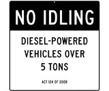 NMC TM244 No Idling Traffic Sign, Heavy Duty Aluminum, 48