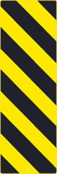 NMC TM266 Left Stripe Yellow Object Marker Sign, Heavy Duty Aluminum, 12