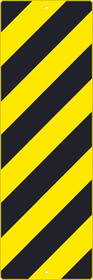 NMC TM267 Right Stripe Yellow Object Marker Sign, Heavy Duty Aluminum, 12" x 36"