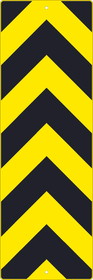 NMC TM268 Center Stripe Yellow Object Marker Sign, Heavy Duty Aluminum, 12" x 36"