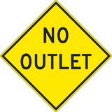 NMC TM269 No Outlet Sign, Heavy Duty Aluminum, 30