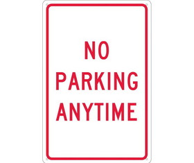 NMC TM2 No Parking Anytime Sign