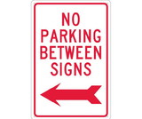 NMC TM31 No Parking Between Signs Sign