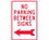 NMC 12" X 18" Aluminum Safety Identification Sign, No Parking Between Signs With Left Arrow, Price/each