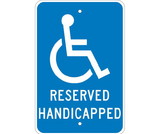 NMC TM39 Reserved Handicapped Sign, Heavy Duty Aluminum, 18