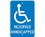 NMC TM39 Reserved Handicapped Sign, Heavy Duty Aluminum, 18" x 12", Price/each