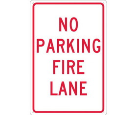 NMC TM3 No Parking Fire Lane Sign