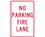 NMC 12" X 18" Aluminum Safety Identification Sign, No Parking Fire Lane, Price/each