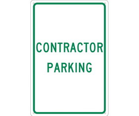 NMC TM50 Contractor Parking Sign