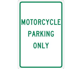 NMC TM53 Motorcycle Parking Only Sign
