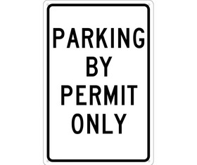 NMC TM54 Parking By Permit Only Sign