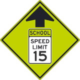 NMC TM606 School Speed Limit 15 Mutcd Sign, Heavy Duty Aluminum, 30